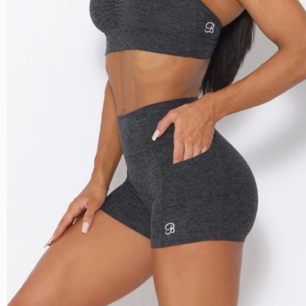 Bombshell Sportswear Curves Shorts | Grey | Small